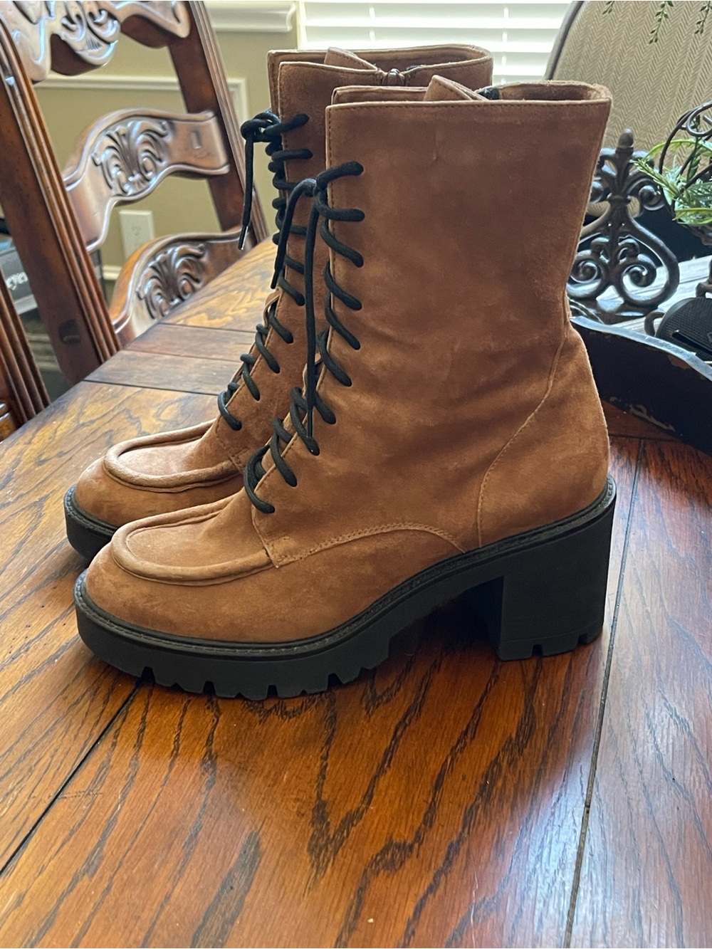 FORMENTINI Leather suede Italy Moto Combat Boots RARE lug